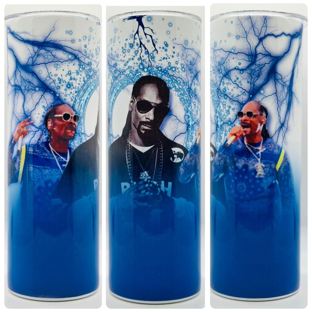 NEW Snoop Dog 20 oz. Stainless Steel Tumbler w/Straw Set & Silicone Tip